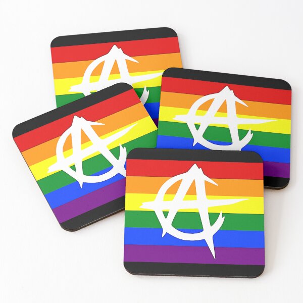 Item preview, Anarchy Rainbow Pride Flag- pride designed and sold by Earth Nature Creations.