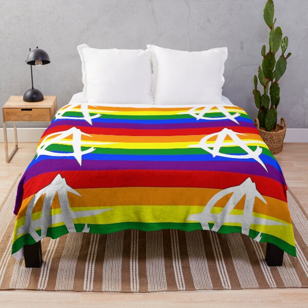 Item preview, Anarchy Rainbow Pride Flag- pride designed and sold by Earth Nature Creations.