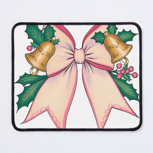 Item preview, Christmas Bell & Holly Bow – Festive Holiday Gift Topper designed and sold by LoliDesignShop.