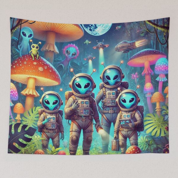 Item preview, Alien Astronauts Exploring a New Earth designed and sold by WyckedLynn.