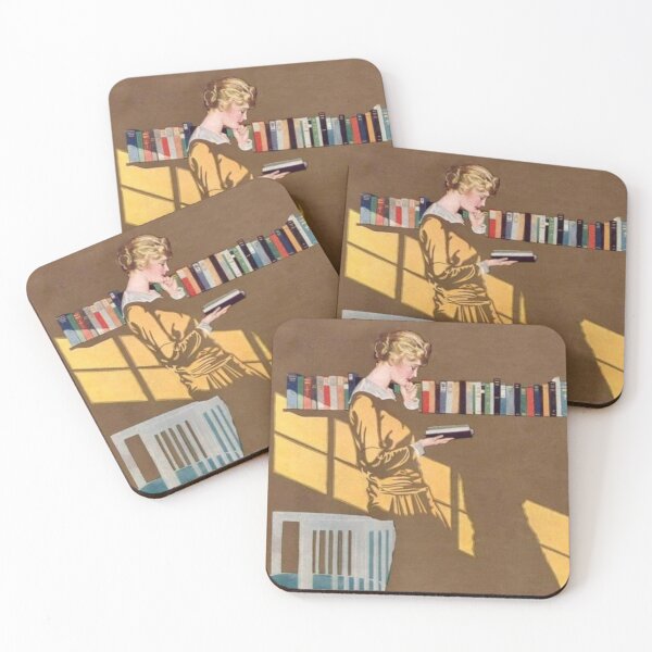 Item preview, Reading by the bookshelf (Fadeaway girl) designed and sold by RickE.