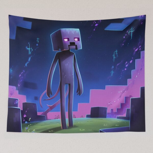 Item preview, A vibrant, whimsical digital illustration of Enderman designed and sold by arjad3n.