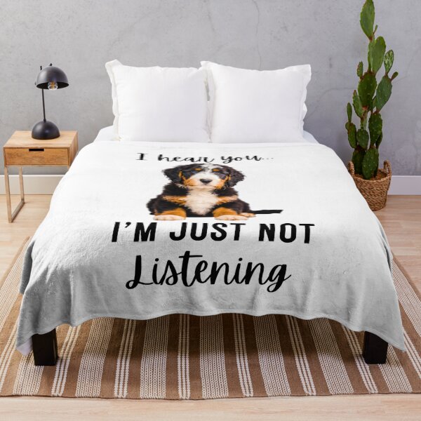 Item preview, Funny Bernedoodle Dog Design: I Hear You, I'm Just Not Listening designed and sold by Fredster1966.