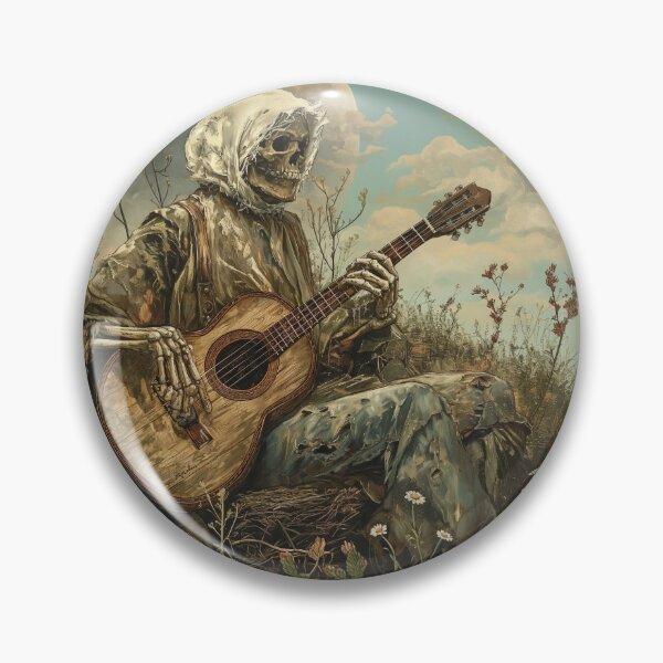 Item preview, Skeleton Ballad in a Field of Daisies designed and sold by WarpWeft.