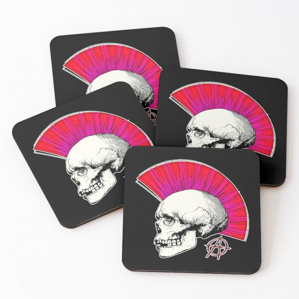 Item preview, Anarchy Skull with Mohawk - Print designed and sold by Earth Nature Creations.