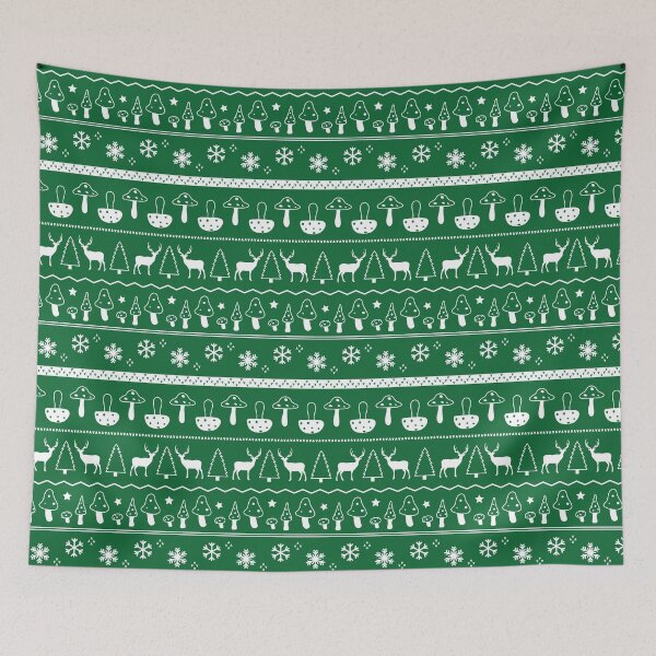 Item preview, Hongo Fair Isle Holiday Green designed and sold by VintageStyle.