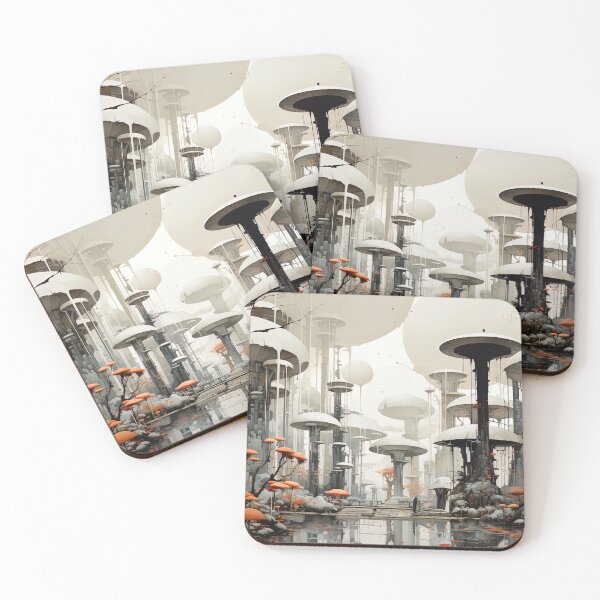 Item preview, Futuristic Mushroom Forest designed and sold by bloorose.