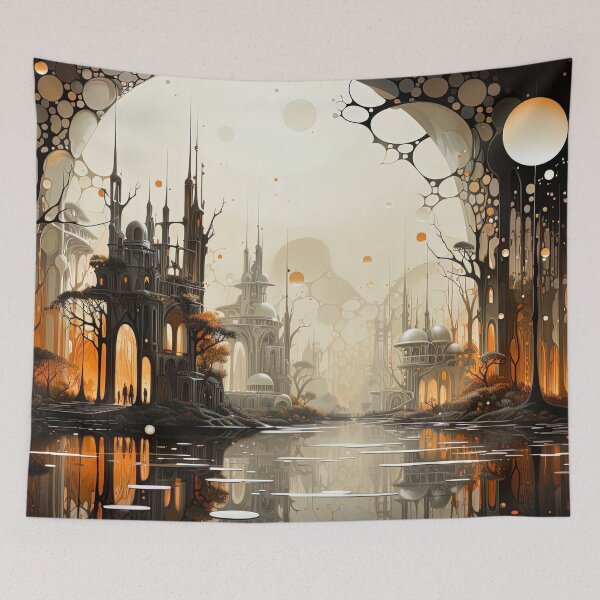 Item preview, Enchanted Realm of Luminescent Towers designed and sold by bloorose.