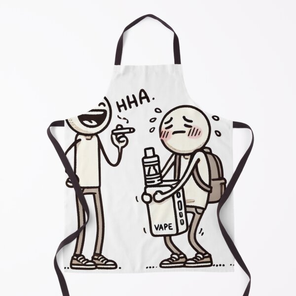 Item preview, Funny Stick Figure Cartoon – Smoker Laughing at Embarrassed Vaper designed and sold by mkzmerch.