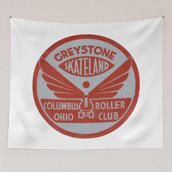 Item preview, Greystone Skateland Columbus Ohio Roller Club Roller Skating Rink Sticker Decal Label designed and sold by tislord.
