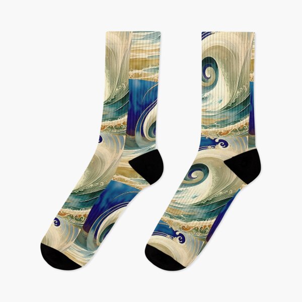 Item preview, New Watercolor Wave Spiral With Foam designed and sold by Ciervo Primavera.