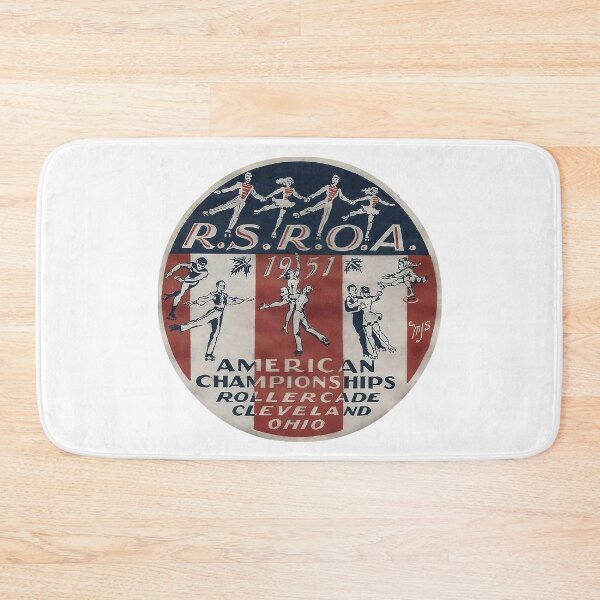 Item preview, RSROA 1951 American Championships Rollercade Cleveland Ohio Roller Skating Rink Sticker Decal Label designed and sold by tislord.