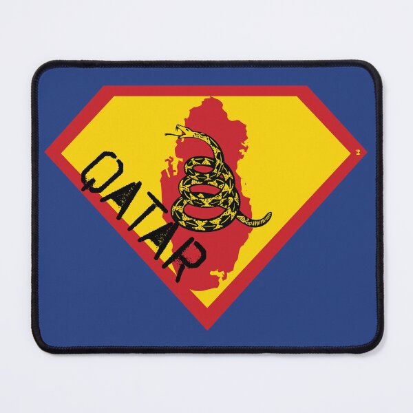 Item preview, QATAR  Spell Out - Freedom Is The Superpower - Gadsden Snake Flag - Dont Tread On Me SUPERHERO design designed and sold by pelagio.