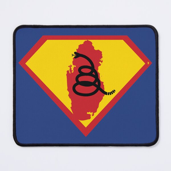 Item preview, QATAR - Freedom Is The Superpower - Modern Gadsden Snake Flag - Dont Tread On Me SUPERHERO design designed and sold by pelagio.