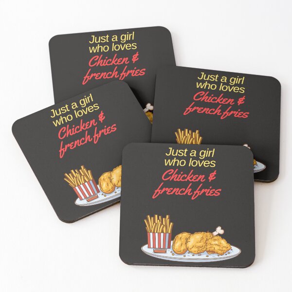 Item preview, Just a girl who loves chicken & French fries designed and sold by KingdomDesigns2.