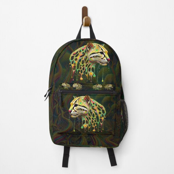 Item preview, Neon Dripping Ocelot – Psychedelic Animal Art designed and sold by SHHCreations.