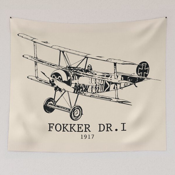 Item preview, Fokker Dr.I World War I Fighter Plane designed and sold by Lakeric Cityscapes.