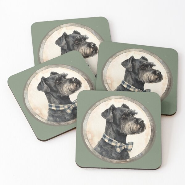 Item preview, Schnauzer Proper Pup Portrait designed and sold by IllustrateJillE.