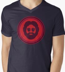 O Captain! My Captain! (Jerry Garcia / red) Men's V-Neck T-Shirt