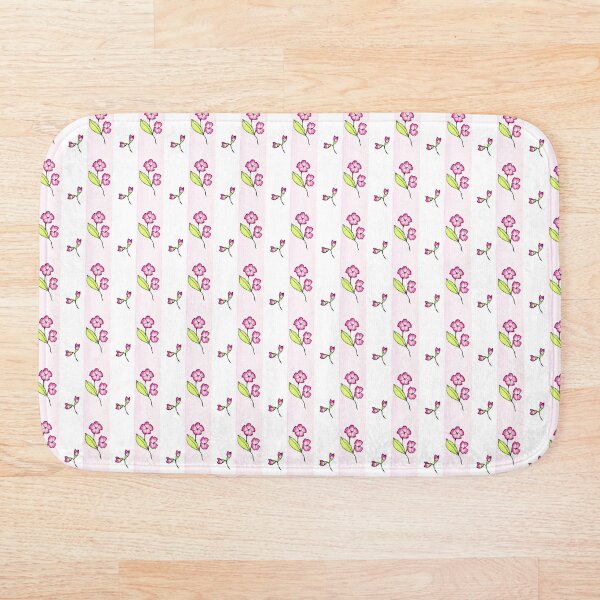 Item preview, Soft Pink Stripes with Pink Florals designed and sold by magicgardenart.