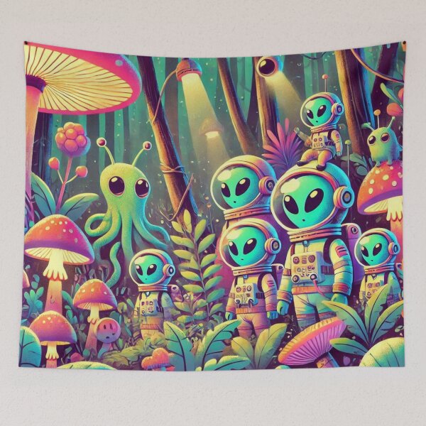 Item preview, Alien Astronauts - Jungle Expedition designed and sold by WyckedLynn.