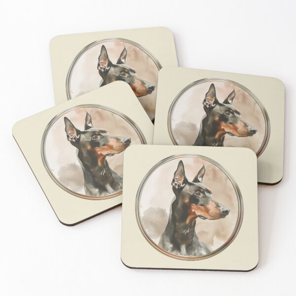 Item preview, Doberman Proper Pup Portrait designed and sold by IllustrateJillE.