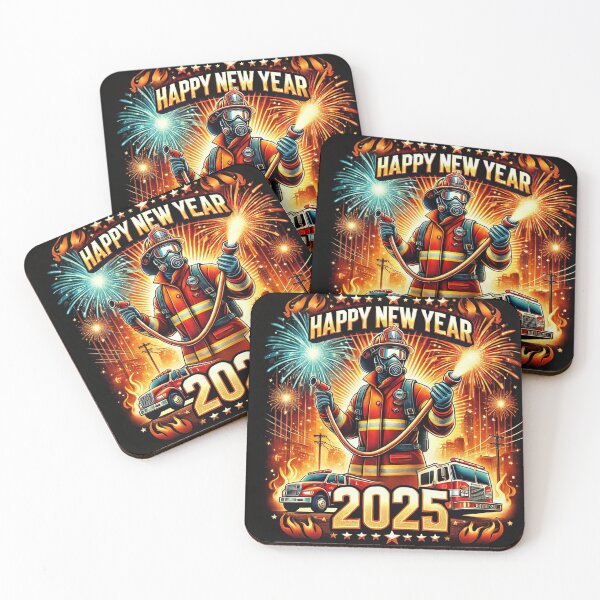 Item preview, New year 2025 firefighters designed and sold by MKBgdesign.