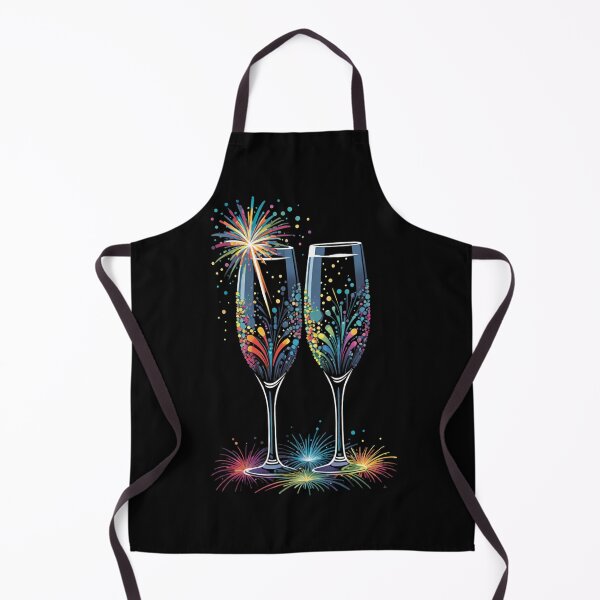Item preview, New Year's Toast with Fireworks designed and sold by LyssasMindArt.
