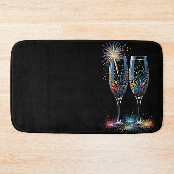 Item preview, New Year's Toast with Fireworks designed and sold by LyssasMindArt.