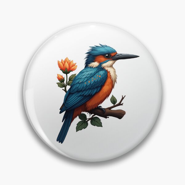 Item preview, Eurasian Kingfisher on a Branch designed and sold by shellnot.