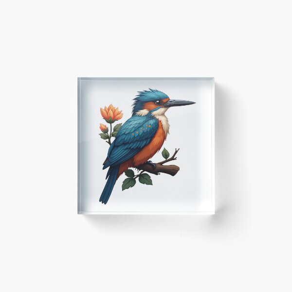 Item preview, Eurasian Kingfisher on a Branch designed and sold by shellnot.