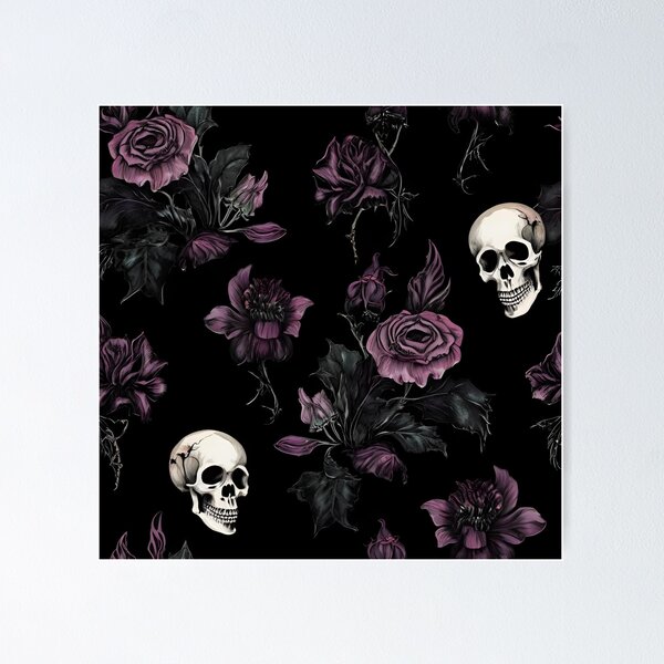 Item preview, Gothic purple floral  designed and sold by VioletSky-Arts.