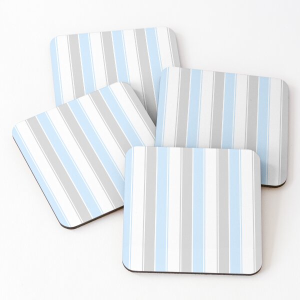 Item preview, Vertical stripes retro gray-white pale blue designed and sold by fuzzyfox.