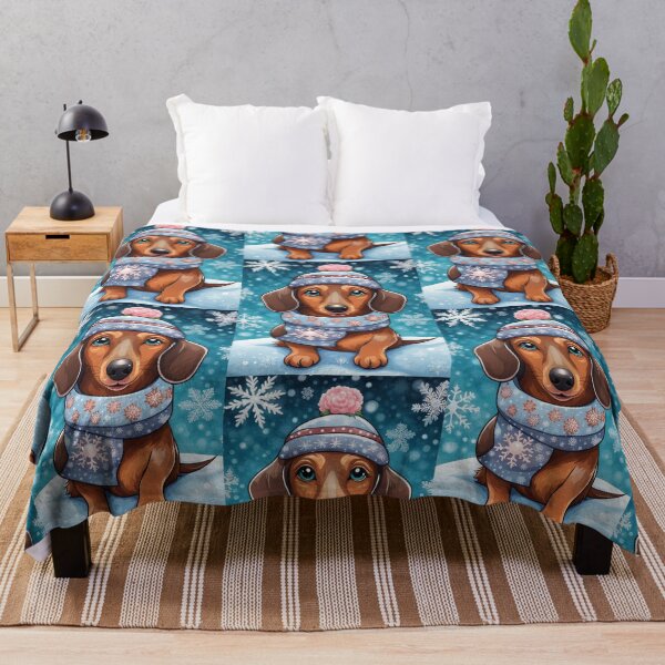 Item preview, Snowy Dachshund Christmas Scene designed and sold by Mechanical-Artt.