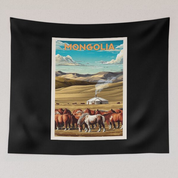 Item preview, Mongolia, Travel Art designed and sold by PinkandP.