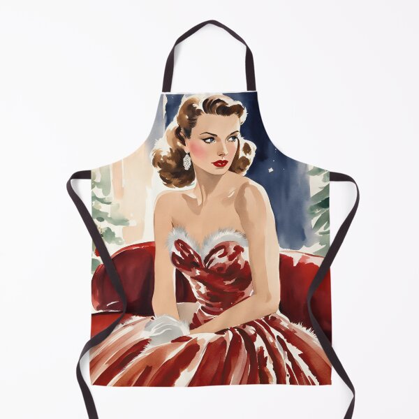Artikelvorschau, Samtiger Charme: Weihnachtsschönheit im Vintage-Stil entworfen und verkauft von RosieKingArt.