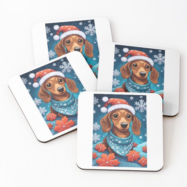 Item preview, Dachshund in Frosty Holiday Glow designed and sold by Mechanical-Artt.
