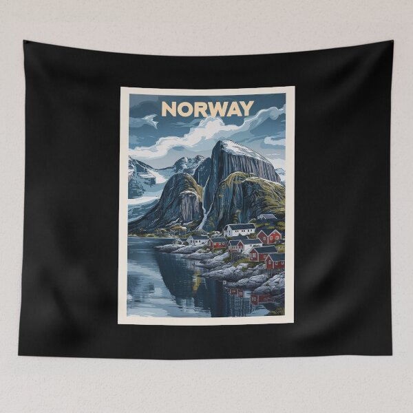 Item preview, Norway, Travel Art designed and sold by PinkandP.