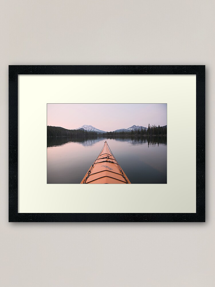 Thumbnail 2 of 7, Framed Art Print, Sparks Lake kayak, Oregon designed and sold by chrisbarton.