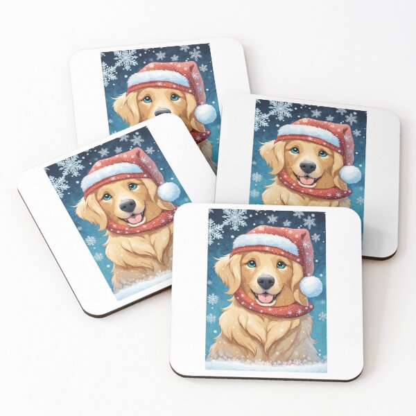 Artikelvorschau, Golden Retriever Snowy Wonderland entworfen und verkauft von Mechanical-Artt.