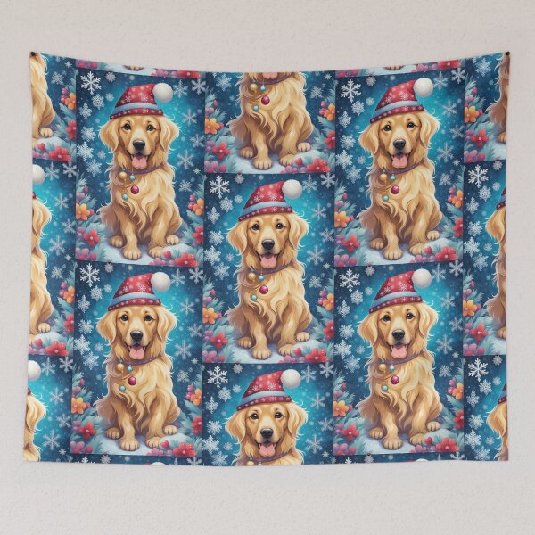 Item preview, Golden Retriever Festive Whimsy designed and sold by Mechanical-Artt.