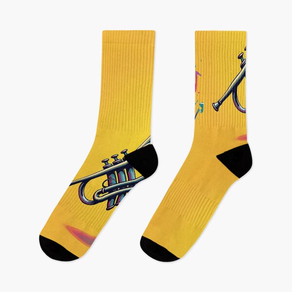 Item preview, Saxophone Jazz Flow Black on Yellow Design designed and sold by RadDeck.