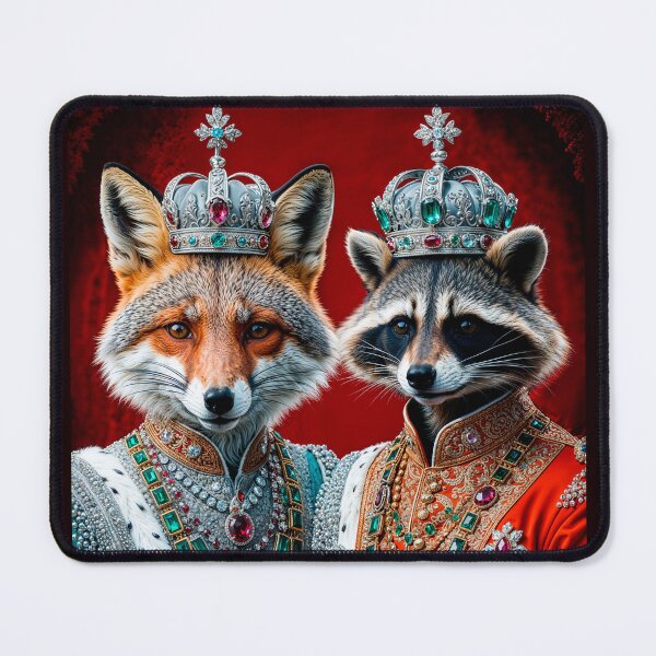 Item preview, Two little German forest kings - fox and raccoon designed and sold by LioTou.