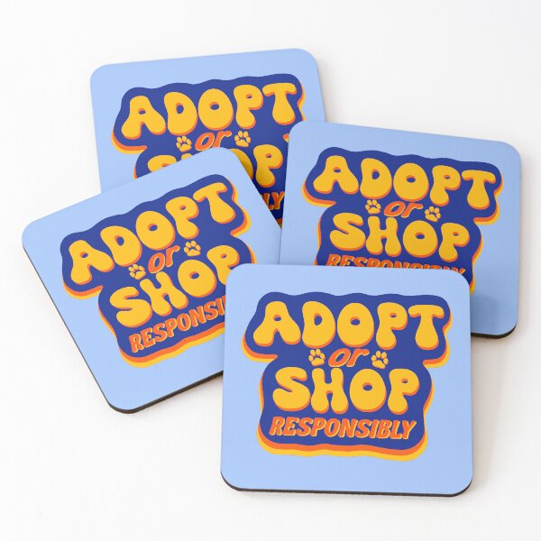 Item preview, Adopt or Shop Responsibly Orange and Blue designed and sold by Rubymcc.