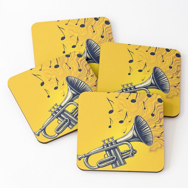 Item preview, Jazz Saxophone Flow Yellow Minimalist Design designed and sold by RadDeck.