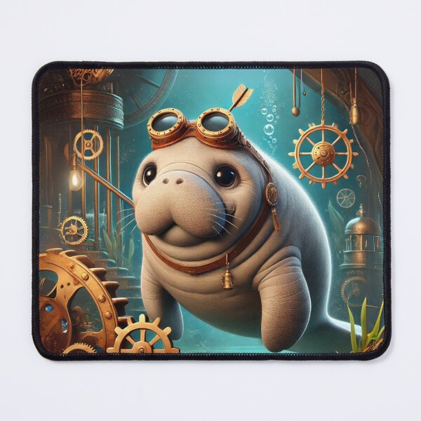 Item preview, Steampunk Manatee designed and sold by Sillytoe.