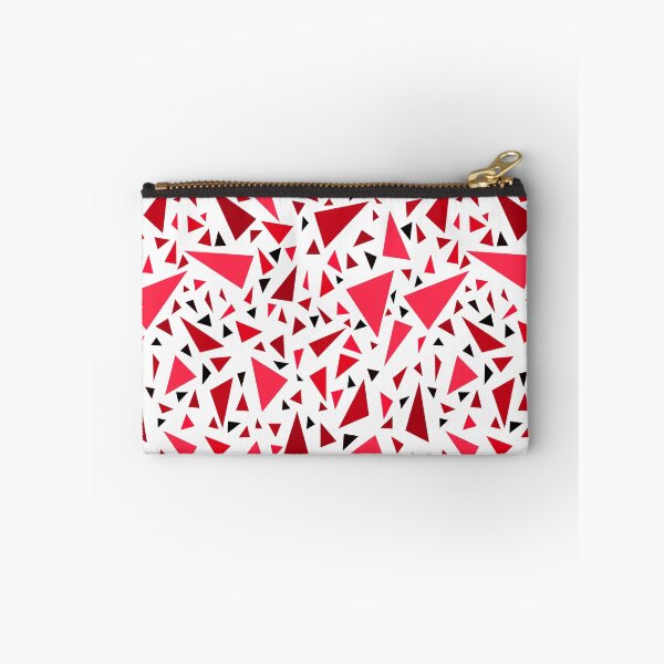 Item preview, crimson red triangles on white retro background designed and sold by fuzzyfox.