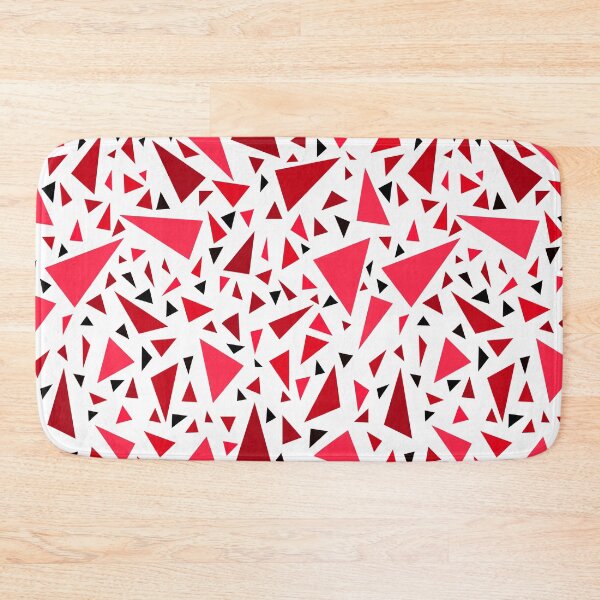 Item preview, crimson red triangles on white retro background designed and sold by fuzzyfox.