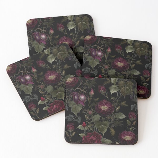 Item preview, Dark maroon floral pattern  designed and sold by VioletSky-Arts.