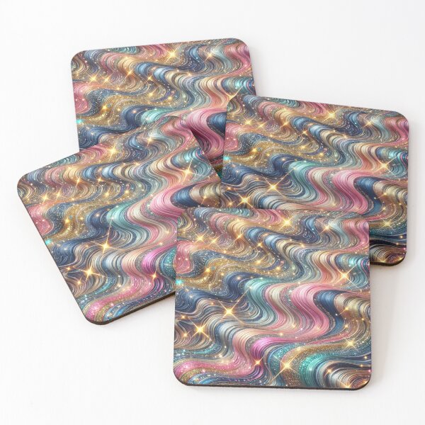 Item preview, Sparkling Glitter Waves – Multicolored Shimmer Pattern designed and sold by StarLeopard.